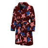 Patriot Usa Print Pattern Men Long Robe-grizzshop