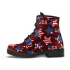 Patriot Usa Print Pattern Men Women Leather Boots-grizzshop