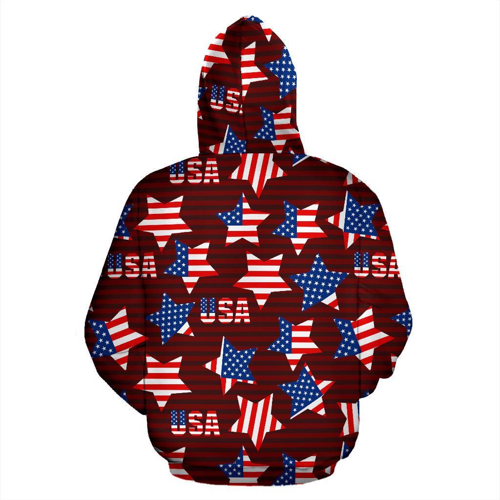 Patriot Usa Print Pattern Men Women Pullover Hoodie-grizzshop