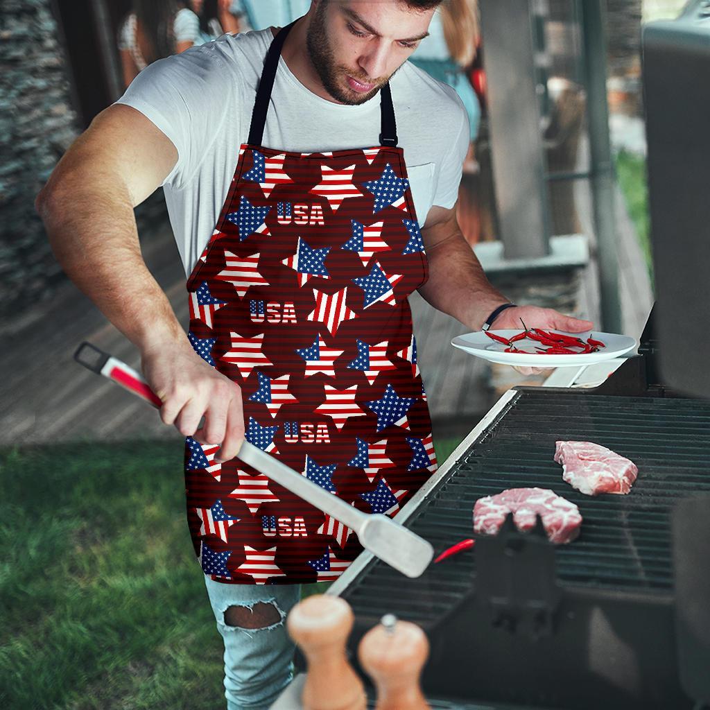 Patriot Usa Print Pattern Men's Apron-grizzshop