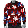 Patriot Usa Print Pattern Men's Bomber Jacket-grizzshop