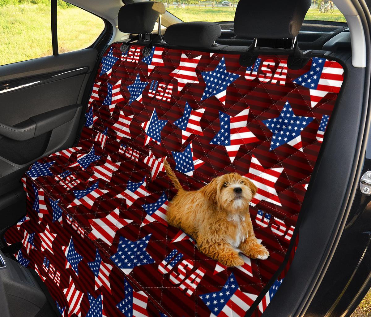 Patriot Usa Print Pattern Pet Car Seat Cover-grizzshop