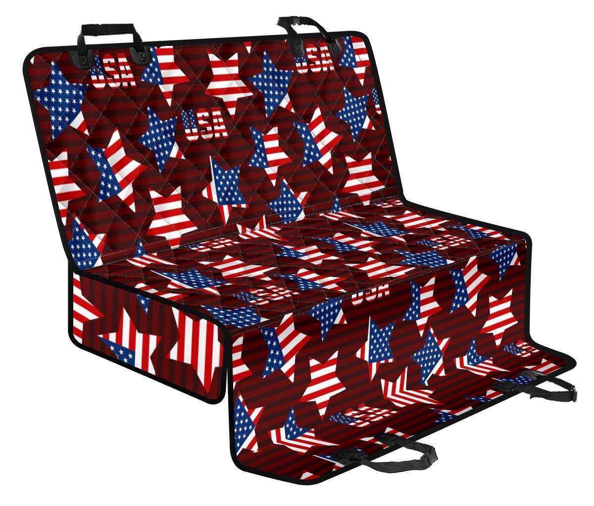 Patriot Usa Print Pattern Pet Car Seat Cover-grizzshop