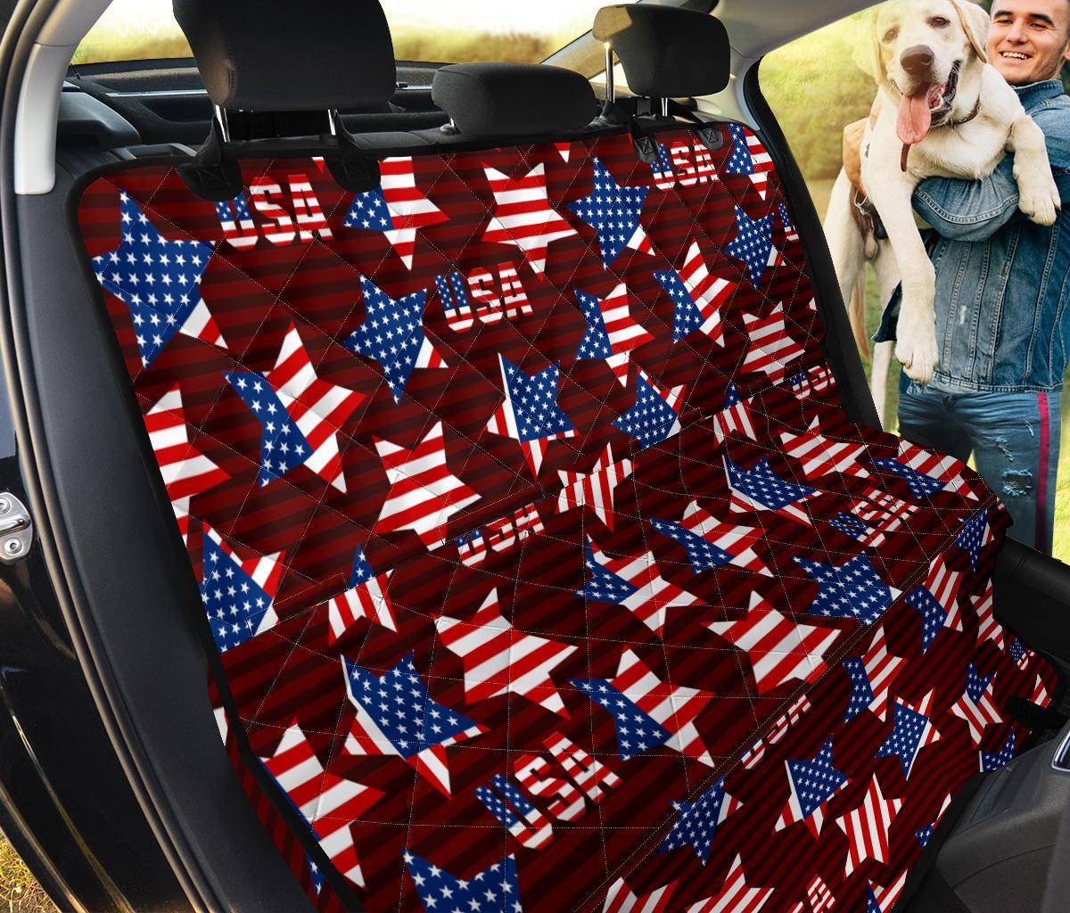 Patriot Usa Print Pattern Pet Car Seat Cover-grizzshop