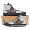 Patriotic Art Statue Of Liberty Print Black High Top Shoes-grizzshop