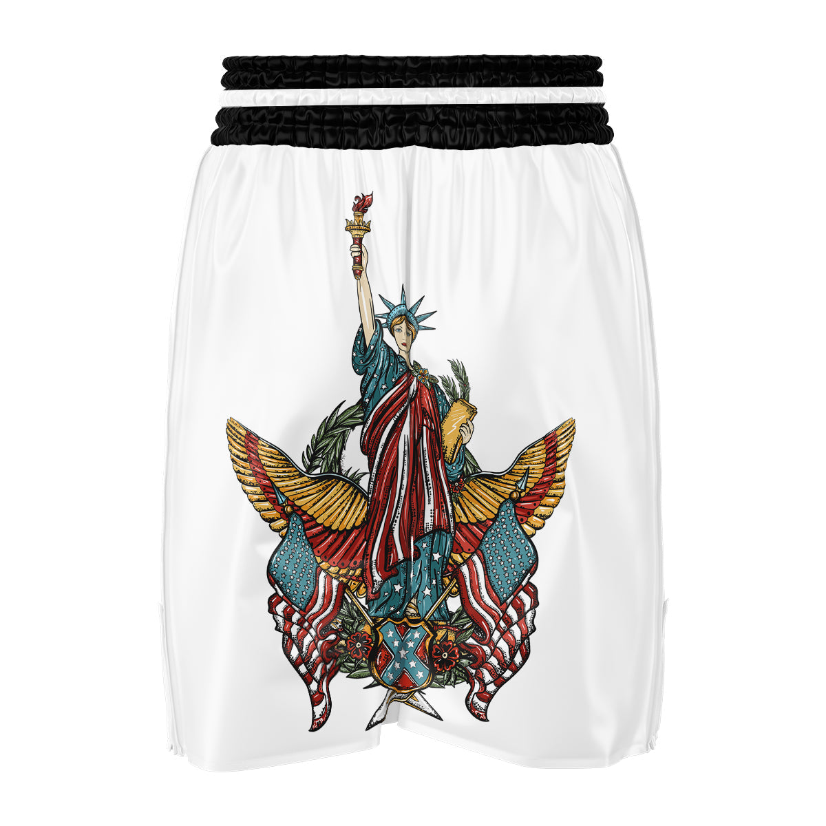 Patriotic Art Statue Of Liberty Print Boxing Shorts-grizzshop