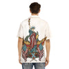 Patriotic Art Statue Of Liberty Print Men's Hawaiian Shirt-grizzshop