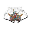 Patriotic Art Statue Of Liberty Print Muay Thai Boxing Shorts-grizzshop