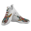 Patriotic Art Statue Of Liberty Print White Athletic Shoes-grizzshop