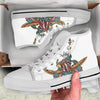 Patriotic Art Statue Of Liberty Print White High Top Shoes-grizzshop