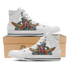 Patriotic Art Statue Of Liberty Print White High Top Shoes-grizzshop