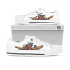 Patriotic Art Statue Of Liberty Print White Low Top Shoes-grizzshop