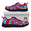 Patriotic Star Swirl American Print Black Sneaker-grizzshop