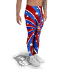 Patriotic Star Swirl American Print Men's Leggings-grizzshop