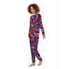 Patriotic Star Swirl American Print Women's Pajamas-grizzshop