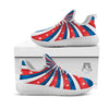 Patriotic Swirly American Print White Athletic Shoes-grizzshop