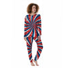 Patriotic Swirly American Print Women's Pajamas-grizzshop