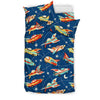 Pattern Airplane Print Duvet Cover Bedding Set-grizzshop