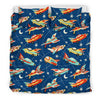 Pattern Airplane Print Duvet Cover Bedding Set-grizzshop