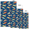 Pattern Airplane Print Floor Mat-grizzshop