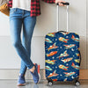 Pattern Airplane Print Luggage Cover Protector-grizzshop