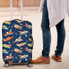 Pattern Airplane Print Luggage Cover Protector-grizzshop