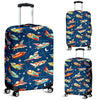 Pattern Airplane Print Luggage Cover Protector-grizzshop