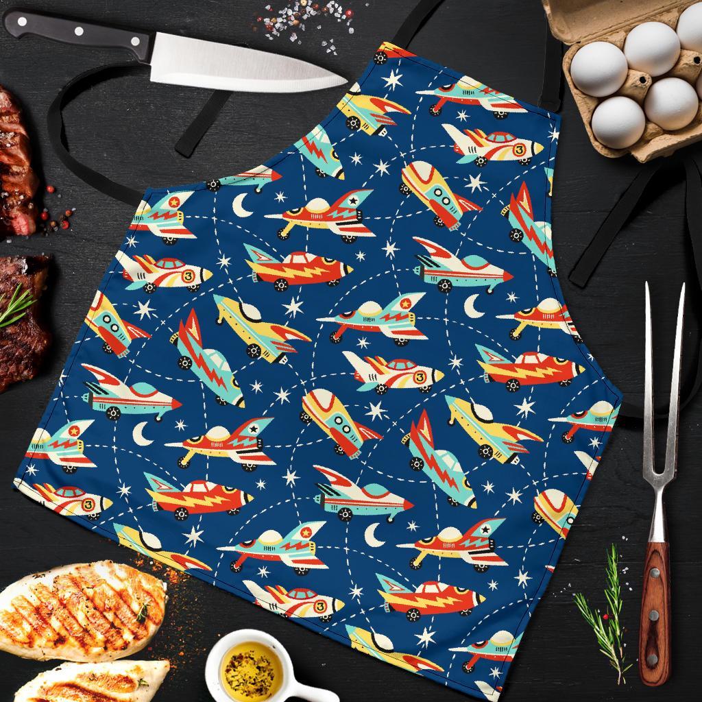 Pattern Airplane Print Men's Apron-grizzshop