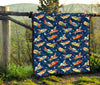 Pattern Airplane Print Quilt-grizzshop