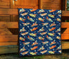 Pattern Airplane Print Quilt-grizzshop