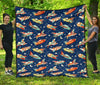 Pattern Airplane Print Quilt-grizzshop