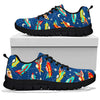 Pattern Airplane Print Sneaker Shoes For Men Women-grizzshop