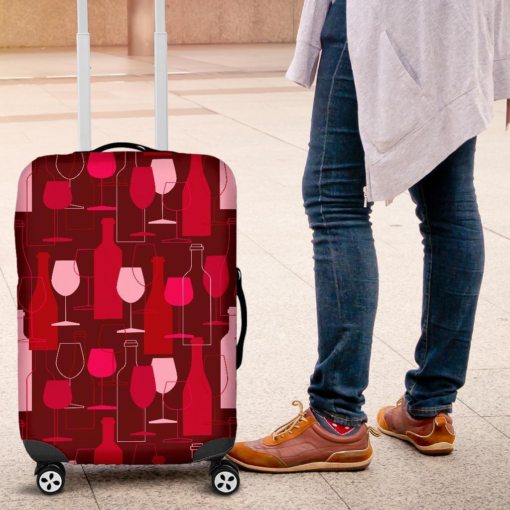 Pattern Champagne Print Luggage Cover Protector-grizzshop