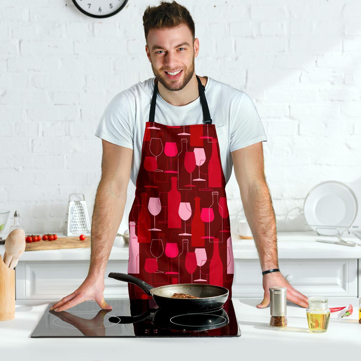 Pattern Champagne Print Men's Apron-grizzshop