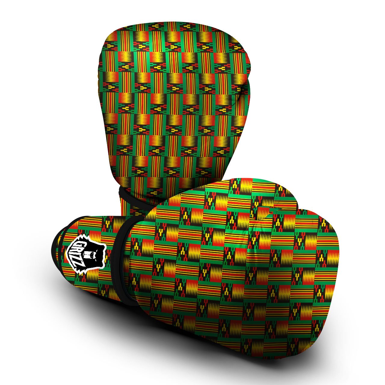 Pattern Kente Print Boxing Gloves-grizzshop