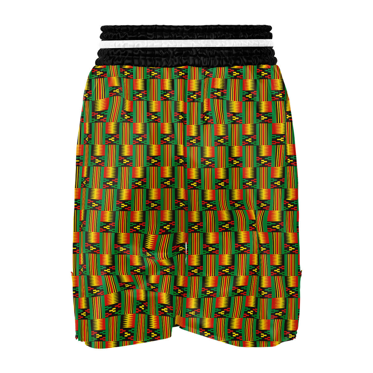 Pattern Kente Print Boxing Shorts-grizzshop