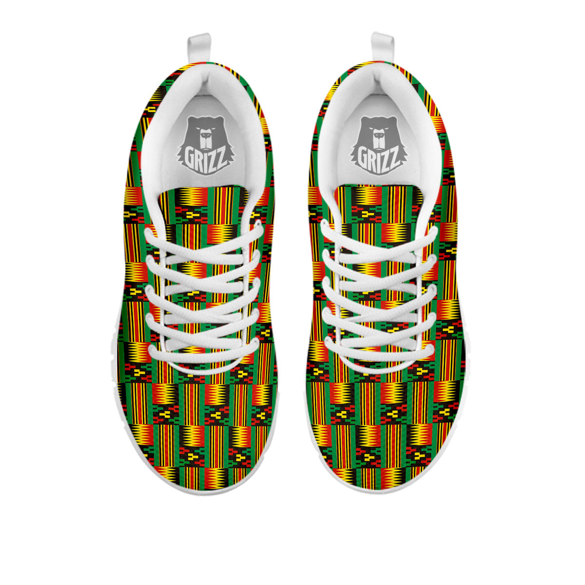 Pattern Kente Print White Sneaker-grizzshop