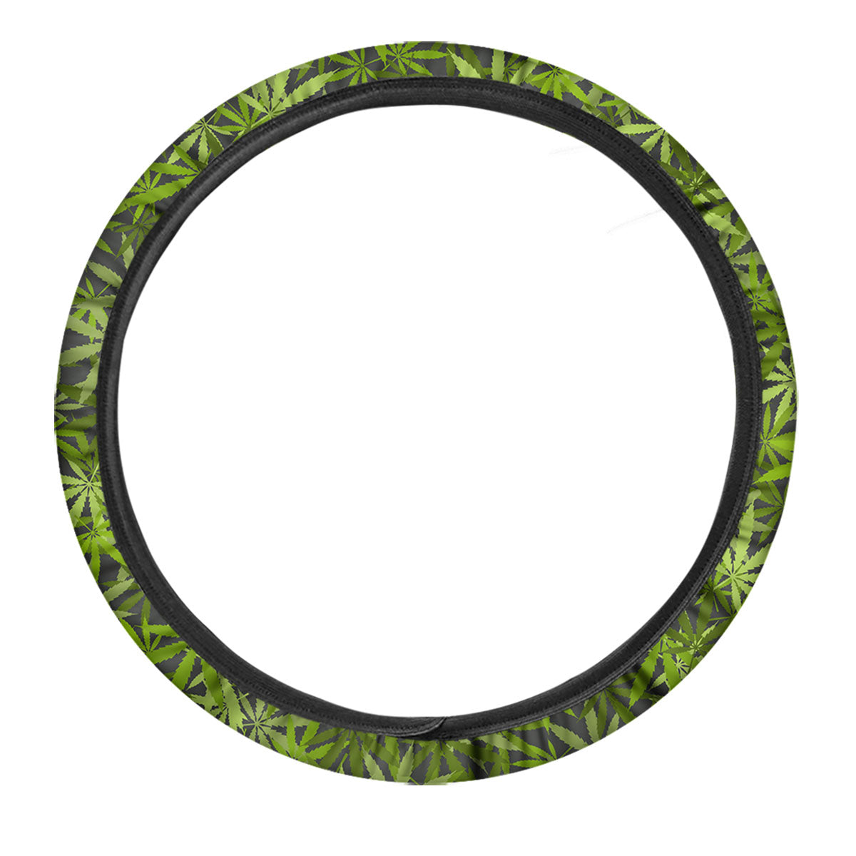 Pattern Leaf Marijuana Print Car Steering Wheel Cover-grizzshop