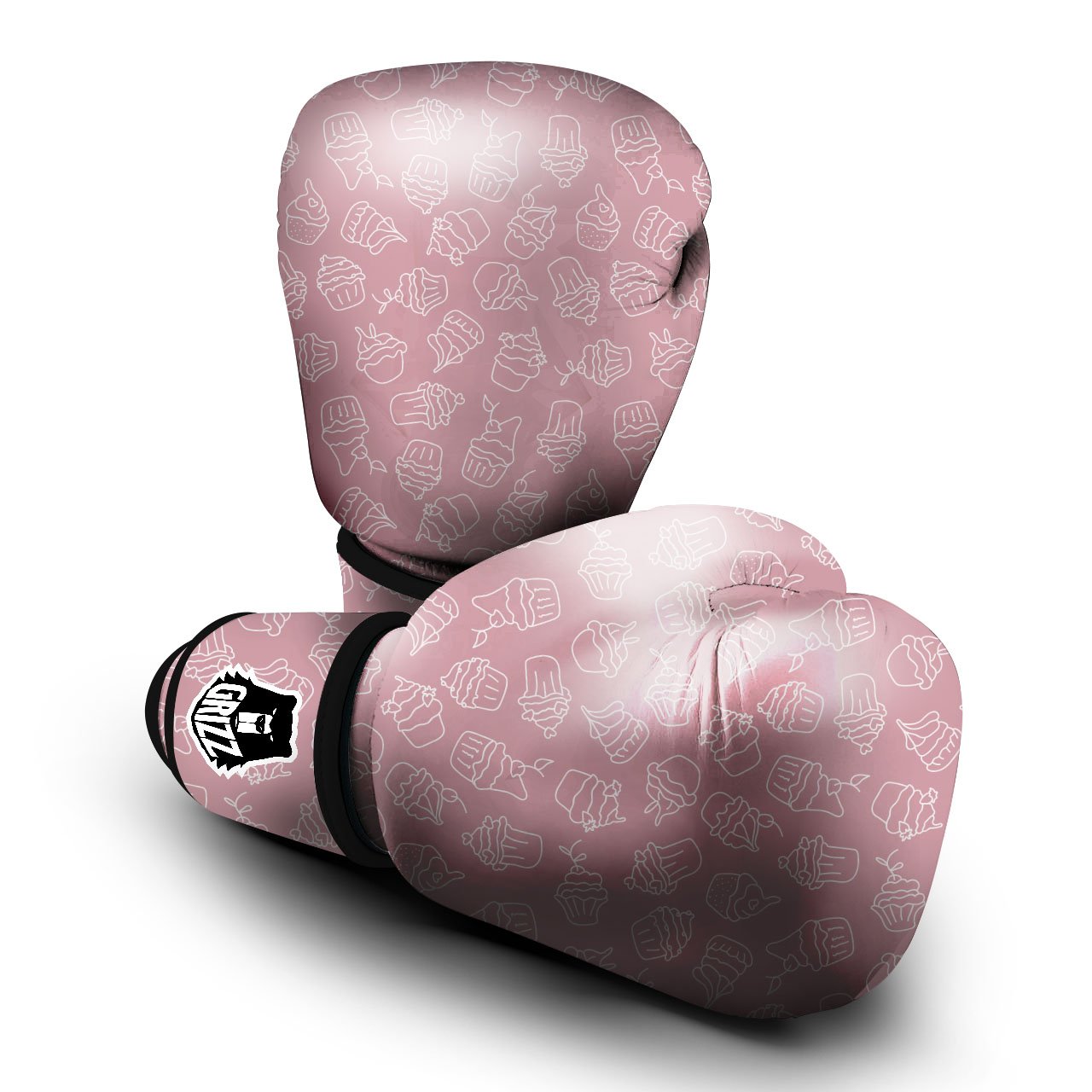 Pattern Mini Cupcake Print Boxing Gloves-grizzshop