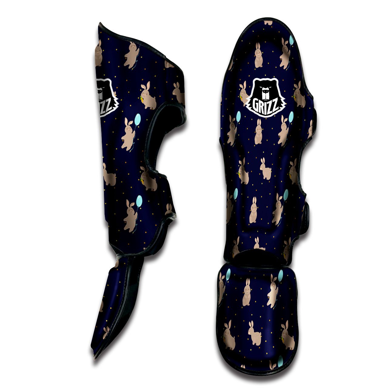Pattern Mini Rabbit Print Muay Thai Shin Guards-grizzshop