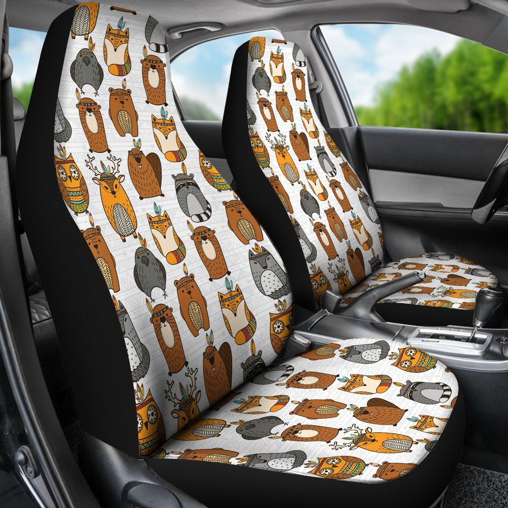 Pattern Otter Universal Fit Car Seat Cover-grizzshop