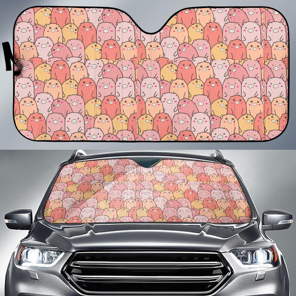 Pattern Pig Print Car Sun Shade-grizzshop