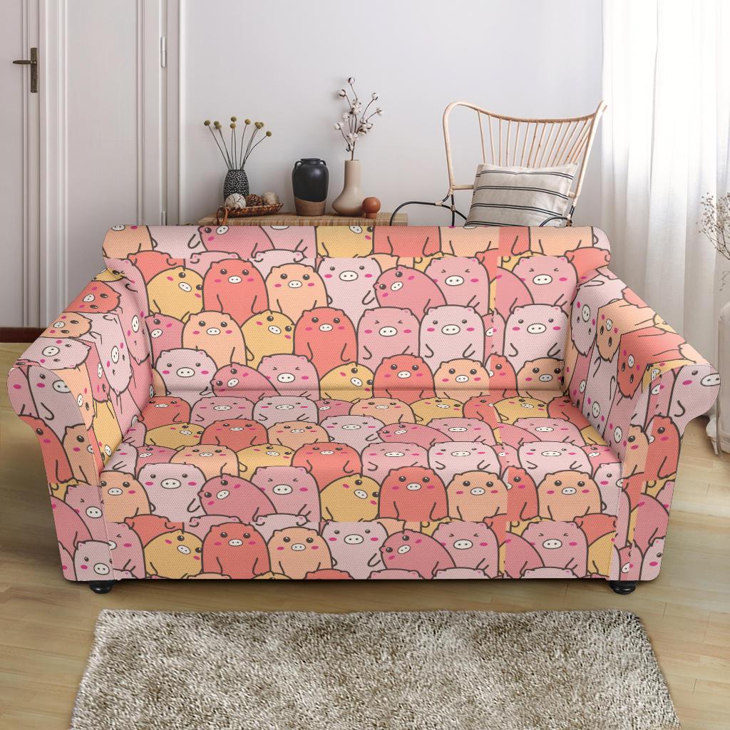 Pattern Pig Print Loveseat Cover-grizzshop