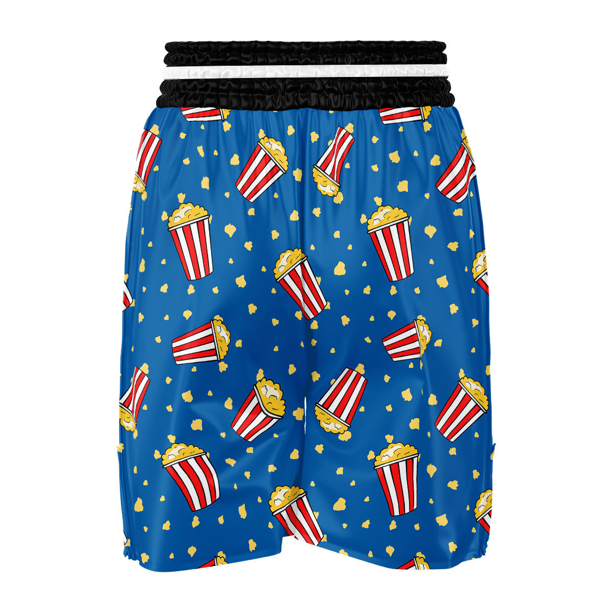Pattern Popcorn Print Boxing Shorts-grizzshop