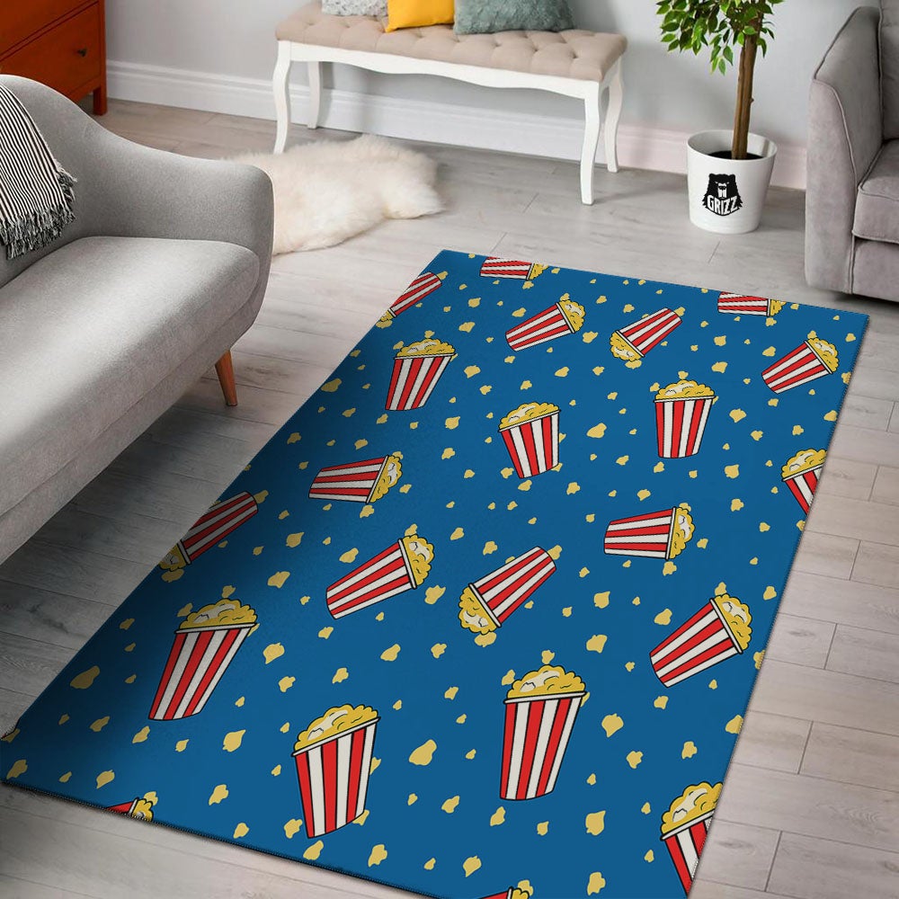 Pattern Popcorn Print Floor Mat-grizzshop
