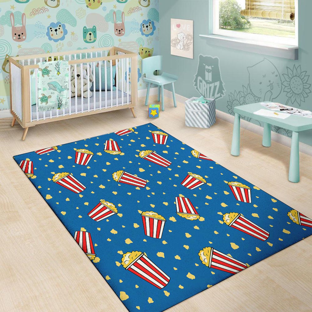 Pattern Popcorn Print Floor Mat-grizzshop