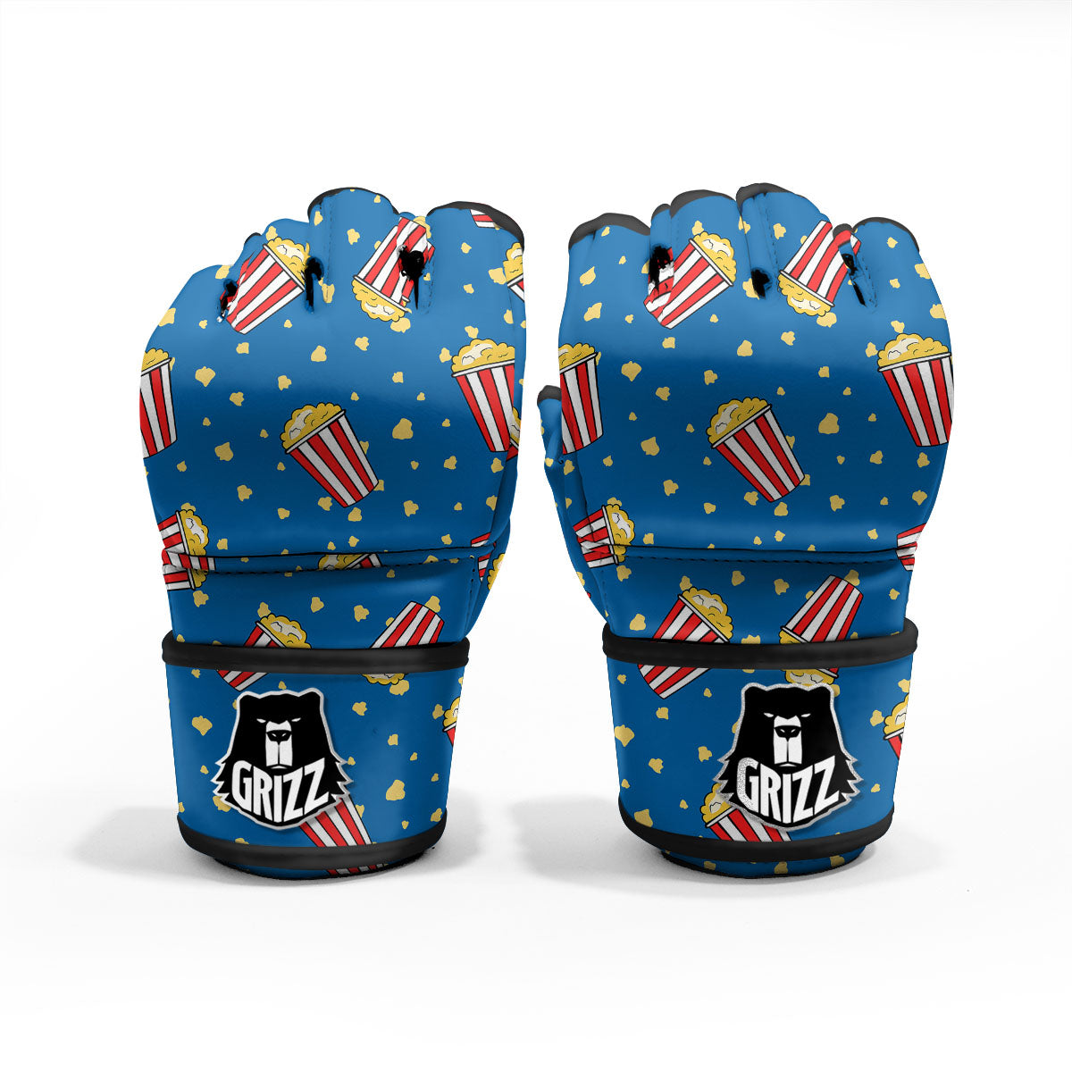 Pattern Popcorn Print MMA Gloves-grizzshop