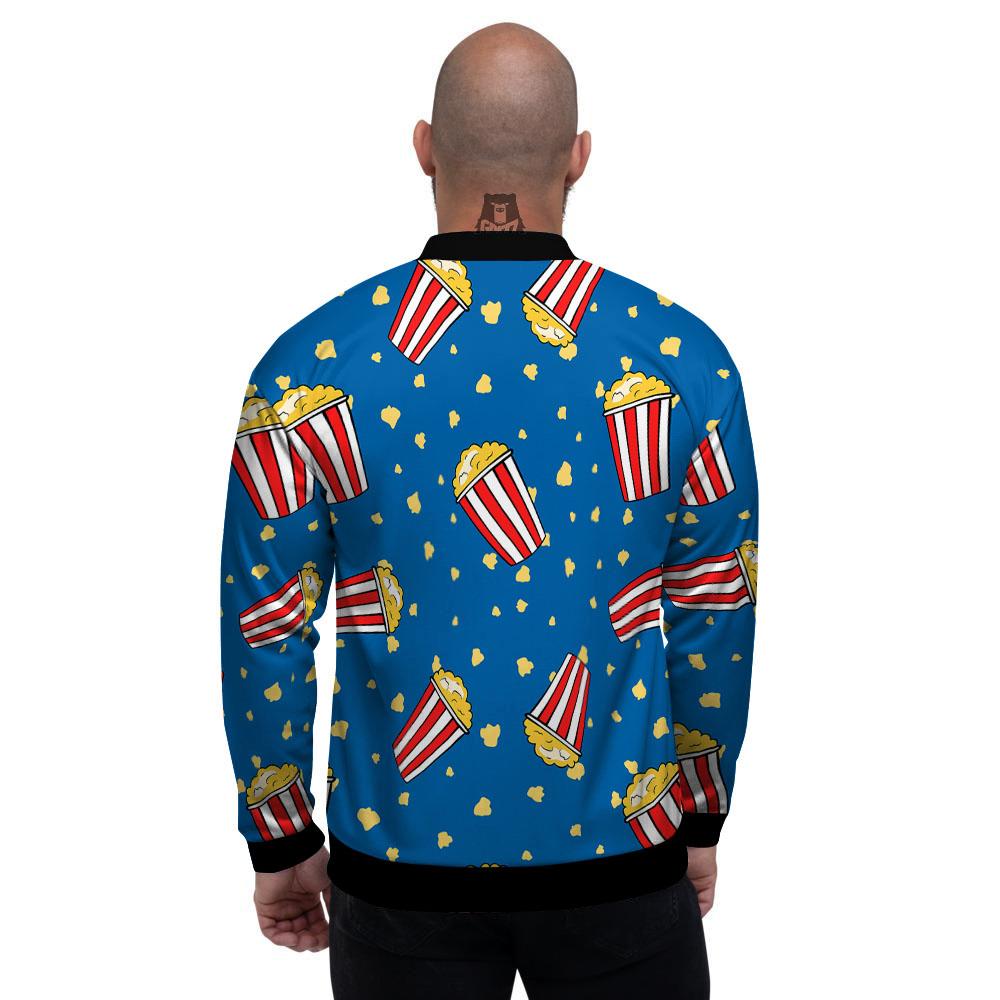 Pattern Popcorn Print Men's Bomber Jacket-grizzshop