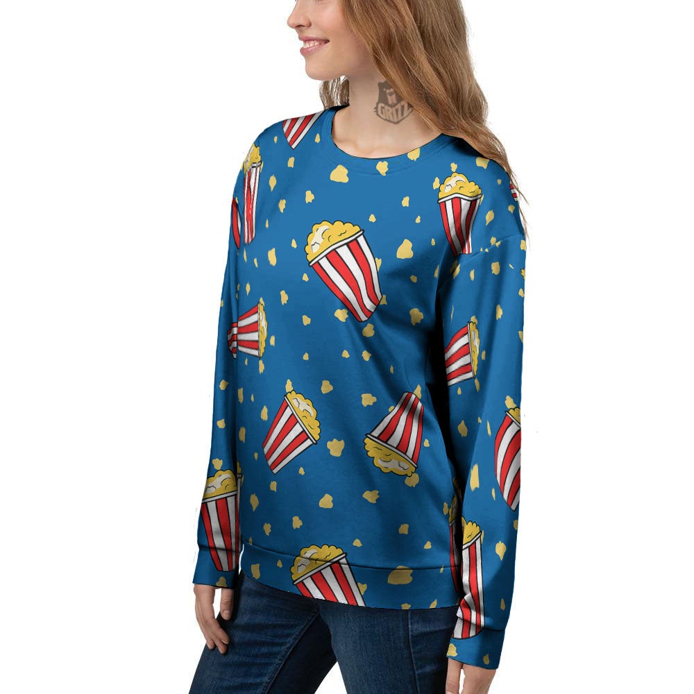 Pattern Popcorn Print Women's Sweatshirt-grizzshop