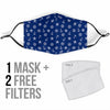 Pattern Print Anchor Nautical Face Mask-grizzshop